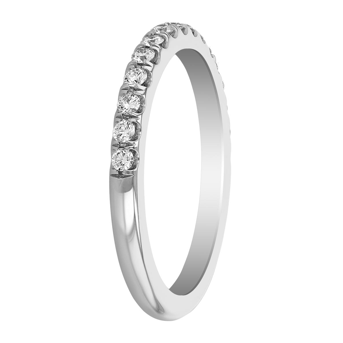 White Gold Diamond Wedding Band, 0.27cttw
